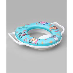 Babyhug Soft Cushioned Animal Print Baby Potty Seat- Blue