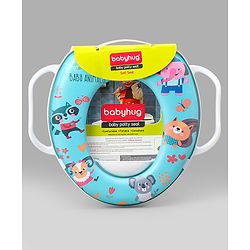 Babyhug Soft Cushioned Animal Print Baby Potty Seat- Blue