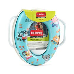 Babyhug Soft Cushioned Animal Print Baby Potty Seat- Blue