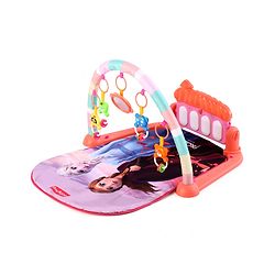 Babyhug Disney Frozen Baby Kick and Play Piano Play Gym with Lights and Music - Orange| 5 Hanging Rattles with Musical Keyboard| Ideal Gifting Option - Multicolor