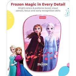 Babyhug Disney Frozen Baby Kick and Play Piano Play Gym with Lights and Music - Orange| 5 Hanging Rattles with Musical Keyboard| Ideal Gifting Option - Multicolor