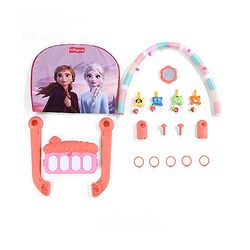 Babyhug Disney Frozen Baby Kick and Play Piano Play Gym with Lights and Music - Orange| 5 Hanging Rattles with Musical Keyboard| Ideal Gifting Option - Multicolor