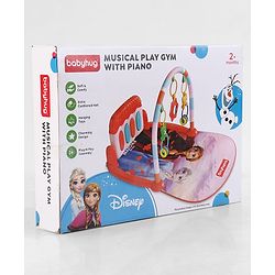 Babyhug Disney Frozen Baby Kick and Play Piano Play Gym with Lights and Music - Orange| 5 Hanging Rattles with Musical Keyboard| Ideal Gifting Option - Multicolor