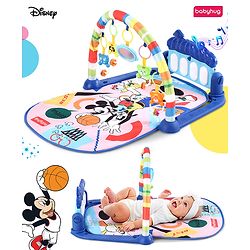 Babyhug Disney Frozen Baby Kick and Play Piano Play Gym with Lights and Music - Orange| 5 Hanging Rattles with Musical Keyboard| Ideal Gifting Option - Multicolor