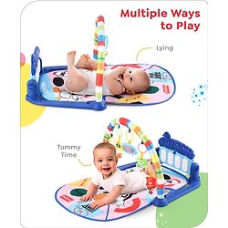Babyhug Disney Frozen Baby Kick and Play Piano Play Gym with Lights and Music - Orange| 5 Hanging Rattles with Musical Keyboard| Ideal Gifting Option - Multicolor