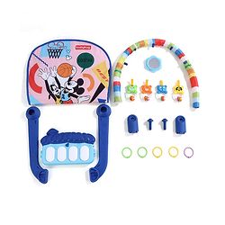 Babyhug Disney Frozen Baby Kick and Play Piano Play Gym with Lights and Music - Orange| 5 Hanging Rattles with Musical Keyboard| Ideal Gifting Option - Multicolor
