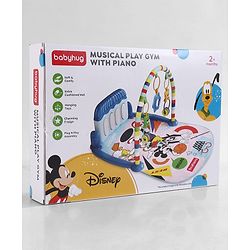 Babyhug Disney Frozen Baby Kick and Play Piano Play Gym with Lights and Music - Orange| 5 Hanging Rattles with Musical Keyboard| Ideal Gifting Option - Multicolor