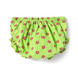 Babyhug Single Jersey Knit Sleeveless Floral Printed Frock with Headband Bloomer & Bow Applique - Light Green