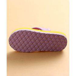 Cute Walk by Babyhug Flip Flops with Back Strap & Floral Print - Multicolor