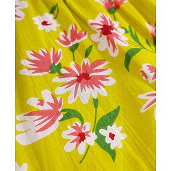 Babyhug Rayon Woven Sleeveless Halter Neck Top with Floral Print - Light Green