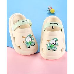 Cute Walk by Babyhug Clogs with Back Strap & Bunny Applique - White