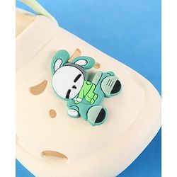 Cute Walk by Babyhug Clogs with Back Strap & Bunny Applique - White