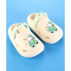 Cute Walk by Babyhug Clogs with Back Strap & Bunny Applique - White