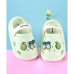 Cute Walk by Babyhug Clogs with Backstrap & Beach Theme Applique - Sea Green