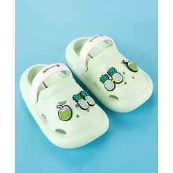 Cute Walk by Babyhug Clogs with Backstrap & Beach Theme Applique - Sea Green