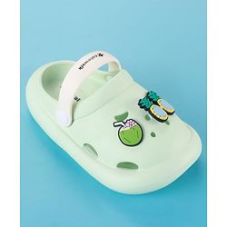 Cute Walk by Babyhug Clogs with Backstrap & Beach Theme Applique - Sea Green