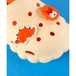 Cute Walk by Babyhug Clogs with Back Strap Closure & Turtle  Applique - Orange