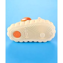 Cute Walk by Babyhug Clogs with Back Strap Closure & Turtle  Applique - Orange