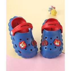Cute Walk by Babyhug Clogs with Back Strap Closure & Animal Appliques - Blue