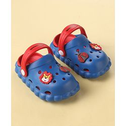 Cute Walk by Babyhug Clogs with Back Strap Closure & Animal Appliques - Blue