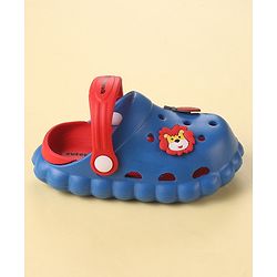Cute Walk by Babyhug Clogs with Back Strap Closure & Animal Appliques - Blue