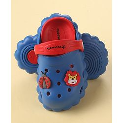 Cute Walk by Babyhug Clogs with Back Strap Closure & Animal Appliques - Blue