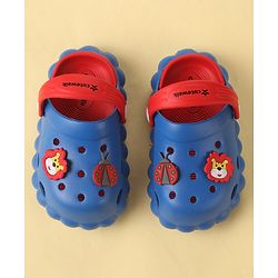 Cute Walk by Babyhug Clogs with Back Strap Closure & Animal Appliques - Blue