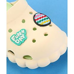 Cute Walk by Babyhug Clogs with Back Strap & Text Applique - Off White