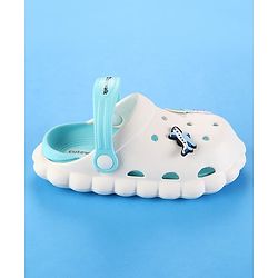 Cute Walk by Babyhug Clogs with Back Strap & Paper Plane Applique - Light Blue