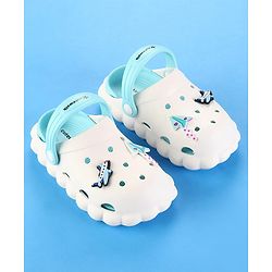 Cute Walk by Babyhug Clogs with Back Strap & Paper Plane Applique - Light Blue