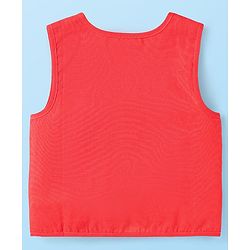 Babyhug Cambric Woven Front Open Sleeveless Vests With Striped & Star Print Pack Of 5 - Multicolour