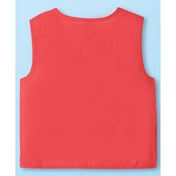Babyhug 100% Cambric Woven Sleeveless Front Open Jhabla with Animal & Stripe Print  Pack of 3 - Red & White