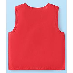 Babyhug 100% Cambric Woven Sleeveless  Front Open Jhabla with Fruit & Stripe Print  Pack of 3 - Red & Yellow
