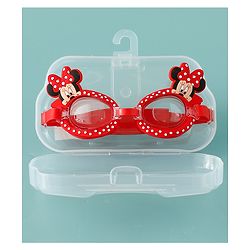 Babyhug Disney Swimming Goggles With Minnie Applique - Red