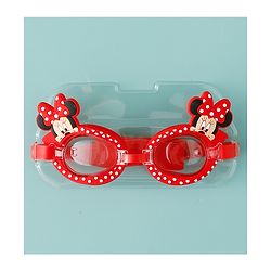 Babyhug Disney Swimming Goggles With Minnie Applique - Red