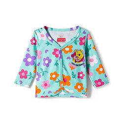 Babyhug Disney Interlock Knit Full Sleeves Jhablas with Winnie the Pooh Graphics Pack of 3 - Light Blue Lavender & Pink