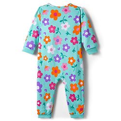Babyhug Disney Interlock Knit Full Sleeves Front Open Rompers with Winnie the Pooh Graphics Pack of 3 - Pink Turquoise & Lilac