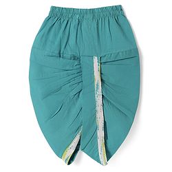 Babyhug Cotton Woven Full Sleeves Tie & Dye Kurta Dhoti Set - Blue