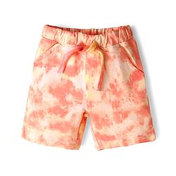 Babyhug Single Jersey Knit Half Sleeves Beach Theme T-Shirt & Shorts Set - Coral