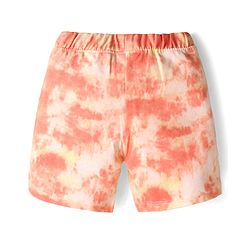 Babyhug Single Jersey Knit Half Sleeves Beach Theme T-Shirt & Shorts Set - Coral