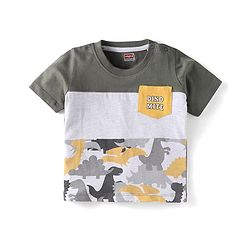 Babyhug Tshirt and Bottomwear Boy Half sleeves Shoulder-Snap Buttons