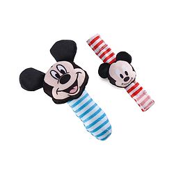 Babyhug Disney Mickey & Minnie Rattle Gift Set - Pack of 2 |Disney Theme| Mickey Hand Rattle & Minnie wrist Rattle | Ideal for Babies| Safe, Fun & Stimulating for Infants | Helps Develop Motor Skills | Perfect Gift for Infants| BIS Certified