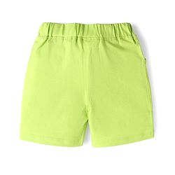 Babyhug Single Jersey Knit Sleeveless T-Shirt and Short Set with Dino Print- Light Blue & Green
