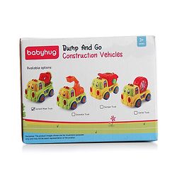 Babyhug 4 in 1 Musical Bump & Go Construction Series Cement Mixer Truck - Green| |BIS Aprroved| Moving Eye | Shape & Color Recognition| Light & Music| Spatial Awareness| Cause & Effect - Yellow