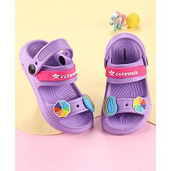 Cute Walk by Babyhug Clogs with Backstrap Gaming Applique - Navy Blue