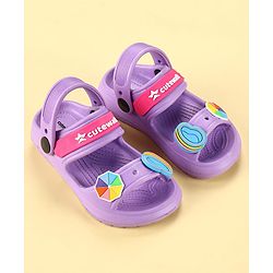 Cute Walk by Babyhug Clogs with Backstrap Gaming Applique - Navy Blue