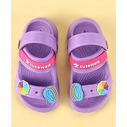 Cute Walk by Babyhug Clogs with Backstrap Gaming Applique - Navy Blue