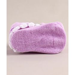 Cute Walk by Babyhug Sock Shoes with Bunny Applique - Lilac