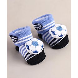 Cute Walk by Babyhug Sock Shoes with Football Applique - Lavender & White