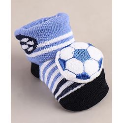 Cute Walk by Babyhug Sock Shoes with Football Applique - Lavender & White
